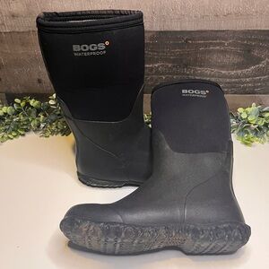 BOGS Black Neoprene Waterproof Boots Size Y4